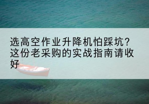 衡东高空作业升降机厂家推荐-选高空作业升降机怕踩坑？这份老采购的实战指南请收好
