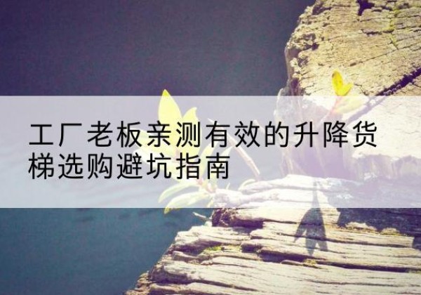 衡东升降货梯怎么选-工厂老板亲测有效的升降货梯选购避坑指南